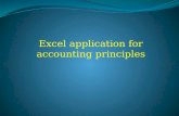 Excel application for accounting principles. Contents (1) The content of Excel screen. (2) The Excel ribbon. (3) How to create new workbooks. (4) Excel.