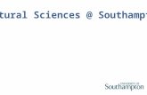 Natural Sciences @ Southampton. Overview of NatSci programme structure & module selection.