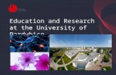 Education and Research at the University of Pardubice.