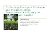Explaining Insurgent Cohesion and Fragmentation: Trajectories of Militancy in Kashmir and Pakistan Paul Staniland Department of Political Science, MIT.