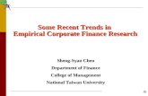 (1) Some Recent Trends in Empirical Corporate Finance Research Sheng-Syan Chen Department of Finance College of Management National Taiwan University.