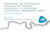 Developing the scaffolding practices of teaching assistants: A continuing professional development model Dr Paula Bosanquet @talkteam .