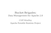Bucket Brigades: Data Management for Apache 2.0 Cliff Woolley Apache Portable Runtime Project.