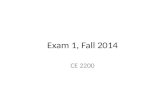 Exam 1, Fall 2014 CE 2200. Section 1…. FORCE VECTORS.