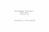 Development Economics ECON 4915 Lecture 12 Andreas Kotsadam.