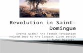 Events within the French Revolution helped lead to the largest slave revolt in human history.