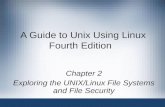 A Guide to Unix Using Linux Fourth Edition Chapter 2 Exploring the UNIX/Linux File Systems and File Security.