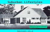 Suburban Lifestyles Section 15.2 Photo of a typical 1950-ish suburban house.