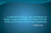 Gregory Gay. Overview Written by Brian Soebbing Discussion Competitive Balance AISDR UOH Create a model which determines if fans are sensitive to competitive.