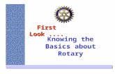 Knowing the Basics about Rotary First Look..... Definition of Rotary Rotary is an organization of business and professional leaders united worldwide,