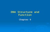 DNA Structure and Function Chapter 9. Miescher Discovered DNA 1868 Johann Miescher investigated chemical composition of nucleus Isolated organic acid.