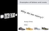 1 Why do we worry? Examples of failure and costs Andy Chen Nike.