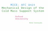 MICE- AFC Unit Mechanical Design of the Cold Mass Support System Oxford University Rohan Senanayake.