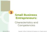 E s b 3 Small Business Entrepreneurs: Characteristics and Competencies McGraw-Hill/Irwin Copyright © 2009 by The McGraw-Hill Companies, Inc. All rights.