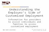 4101 Gautier-Vancleave Rd. Ste. 102 Gautier, MS 39553 (228) 497-6999 Understanding the Employer’s Side of Customized Employment Information for providers