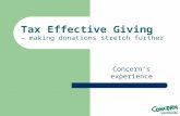 Tax Effective Giving – making donations stretch further Concern’s experience.