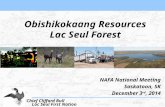 Obishikokaang Resources Lac Seul Forest NAFA National Meeting Saskatoon, SK December 3 rd, 2014 Lac Seul First Nation Chief Clifford Bull.