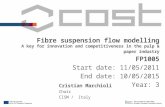 Fibre suspension flow modelling A key for innovation and competitiveness in the pulp & paper industry FP1005 Start date: 11/05/2011 End date: 10/05/2015.