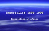 Imperialism 1800-1900 Imperialism in Africa. Early expansion  Started in about 1492 and ended around 1783-(what is important about that date)  The first.
