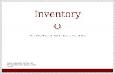 CPA, MBA BY RACHELLE AGATHA, CPA, MBA Inventory Slides by Rachelle Agatha, CPA, with excerpts from Warren, Reeve, Duchac.