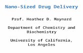 Nano-Sized Drug Delivery Prof. Heather D. Maynard Department of Chemistry and Biochemistry University of California, Los Angeles.