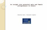 An insight into potential male and female entrepreneurs in Greece KaterinaSarriStavroulaLaspita Katerina Sarri, Stavroula Laspita.