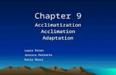 Chapter 9 AcclimatizationAcclimationAdaptation Laura Paton Jessica Perrotta Katie Rossi.
