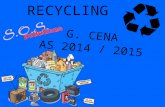 RECYCLING G. CENA AS 2014 / 2015. Recycling is a process to change materials into new products to prevent waste of potentially useful materials, reduce.