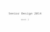 Senior Design 2014 Week 2. Oral Presentations Dress Code – Simulating reports to directors – need professional dress at semi-formal level White shirt.