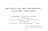 HIGH-QUALITY FAST QPOs FROM MAGNETARS: AN ELECTRIC CIRCUIT MODEL A.Stepanov (Pulkovo Observatory, St.Petersburg) V.Zaitsev (Institute of Applied Physics,