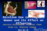 Nicotine Use in Pregnant Women and its Effect on Offspring Jessica Kozlowski, Pak Kei Chan Alan Lu, Shunzhi Chang 2014 Nov 25 PHM142 Fall 2014 Coordinator: