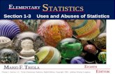 1 Chapter 1. Section 1-3. Triola, Elementary Statistics, Eighth Edition. Copyright 2001. Addison Wesley Longman M ARIO F. T RIOLA E IGHTH E DITION E LEMENTARY.