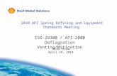 ISO-28300 / API-2000 Deflagration Venting/Mitigation Brad Otis April 28, 2010 2010 API Spring Refining and Equipment Standards Meeting.
