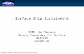 1 DISTRIBUTION STATEMENT A: Approved for Public Release. Distribution is unlimited. Surface Ship Sustainment RDML Jim Shannon Deputy Commander for Surface.