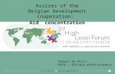Assizes of the Belgian Development cooperation: Aid concentration Hubert de MILLY OECD – DCD/aid effectiveness.