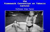 Lessons From the Experience of the Framework Convention on Tobacco Control Professor Allyn Taylor Time Magazine.