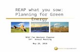 NSAC Far Western Chapter 54 th Annual Meeting May 28, 2010 REAP what you sow: Planning for Green Energy.