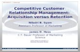 Competitive Customer Relationship Management: Acquisition versus Retention Niladri B. Syam Assistant Professor of Marketing James D. Hess C.T. Bauer Professor.