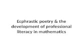 Ecphrastic poetry & the development of professional literacy in mathematics.