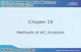 Chapter 19 Methods of AC Analysis. 2 Dependent Sources Voltages and currents of independent sources –Not dependent upon any voltage or current elsewhere.