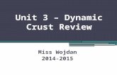 Unit 3 – Dynamic Crust Review Miss Wojdan 2014-2015.