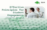 Effective Principles for Student Engagement: Chapter B5 and how to use it Karl Hobley - Student Engagement Coordinator, QAA Partnership for Wales conference,