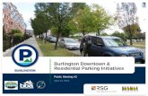 Burlington Downtown & Residential Parking Initiatives Public Meeting #2 April 14, 2015.