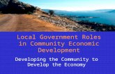 Local Government Roles in Community Economic Development Developing the Community to Develop the Economy.