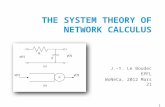 THE SYSTEM THEORY OF NETWORK CALCULUS J.-Y. Le Boudec EPFL WoNeCa, 2012 Mars 21 1.