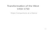 Transformation of the West 1450-1750 Major Comparisons at a Glance.