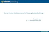 Energy Finance 101: Mechanisms for Financing Sustainable Energy Chris Lohmann U.S. Department of Energy.