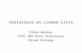 Variations on Linked Lists Ellen Walker CPSC 201 Data Structures Hiram College.