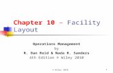 © Wiley 20101 Chapter 10 – Facility Layout Operations Management by R. Dan Reid & Nada R. Sanders 4th Edition © Wiley 2010.