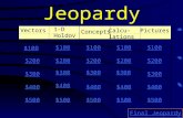 Jeopardy Vectors 1-D Holdover Concepts Calcu- lations Pictures $100 $200 $300 $400 $500 $100 $200 $300 $400 $500 Final Jeopardy.